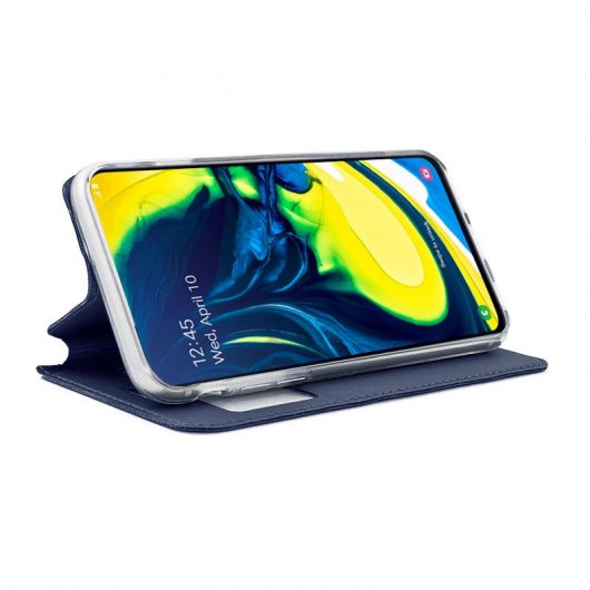 Étui à rabat bleu uni cool pour Samsung A805 Galaxy A80