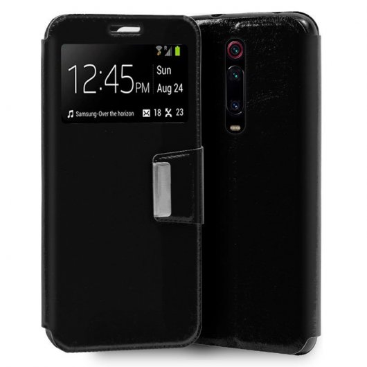 Cool Funda Flip Cover Liso Negro para Xiaomi Mi 9T / Mi 9T Pro