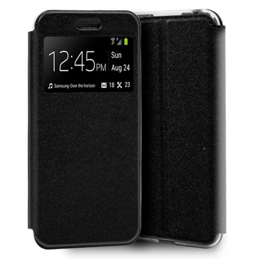 Cool Funda Flip Cover Liso Negro para Xiaomi Mi A3