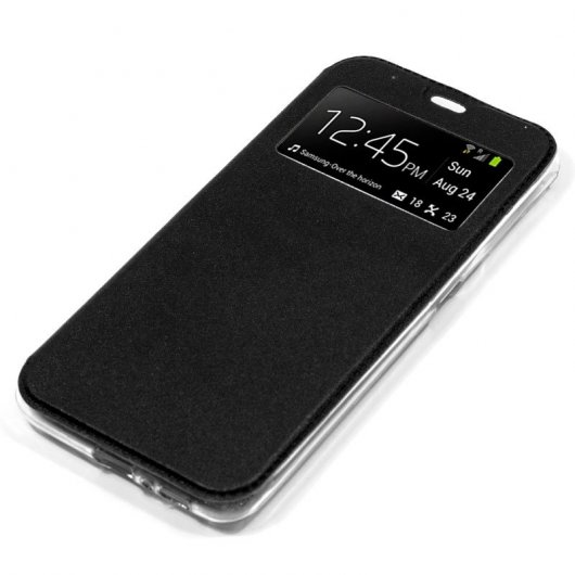 Cool Funda Flip Cover Liso Negro para Xiaomi Mi A3
