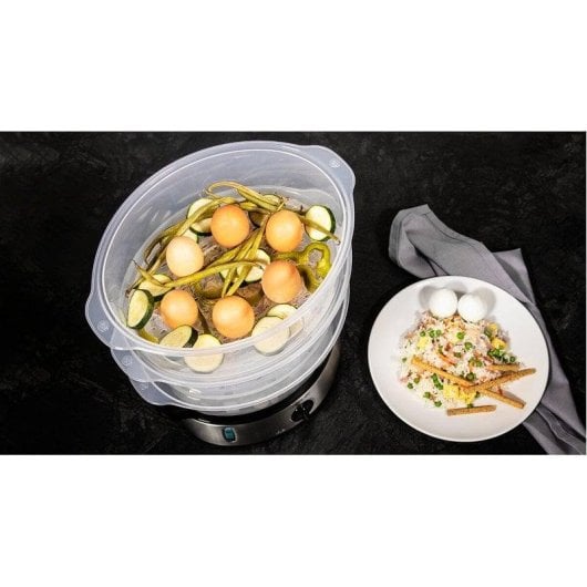 Vaporisateur Cecotec Vapovita 3000 Inox 800W 3 bols acier inoxydable temporisateur