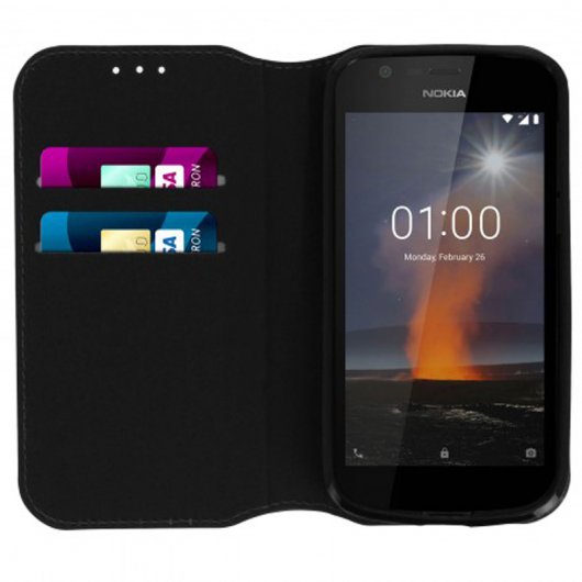 Avizar Funda Libro Negra para Nokia 1