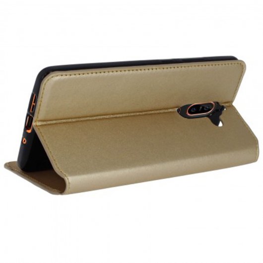 Avizar Funda Libro Oro para Nokia 7 Plus