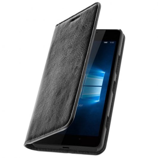 Avizar Funda Libro Negra para Microsoft Lumia 950