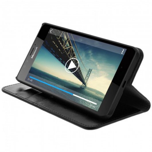 Avizar Funda Libro Negra para Microsoft Lumia 950