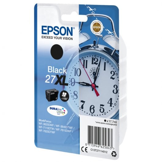 Epson WorkForce WF-3000 y WF-7000 Cartucho Negro de Alta Capacidad nº27XL
