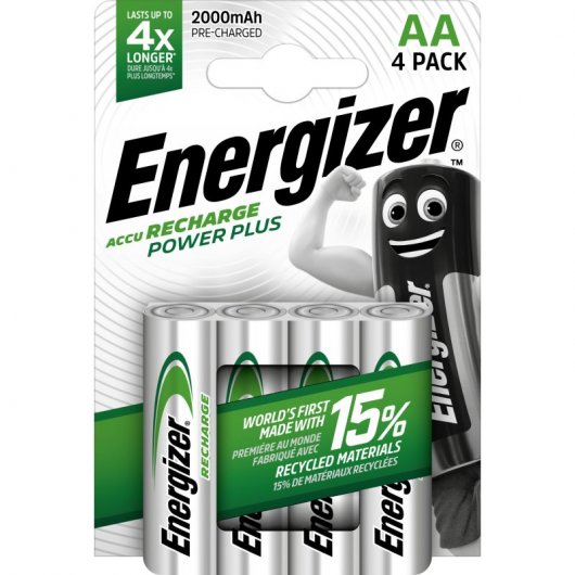 Energizer Accu Recharge Power Plus 2000 AA BP4 Batteria ricaricabile Stilo AA Nichel-Metallo Idruro (NiMH)