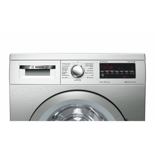Bosch WAQ2848XES Lavadora de Carga Frontal 8Kg A+++ Acero Inoxidable