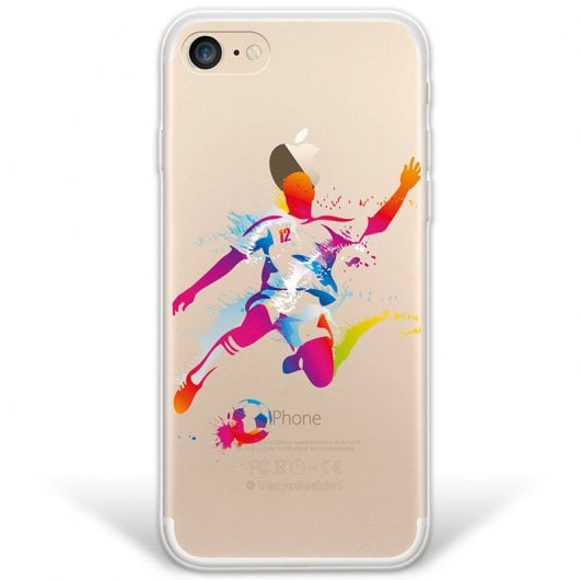WoowCase Funda de Silicona Estampado de Fútbol para iPhone 8