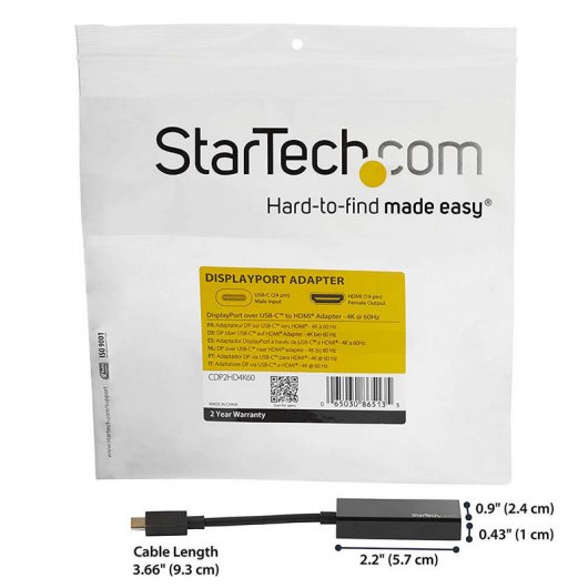 StarTech.com Adaptateur USB Type-C vers HDMI - 4K 60 Hz