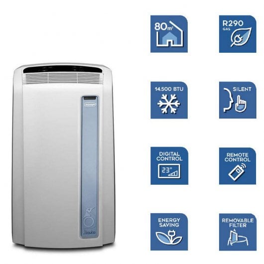 DeLonghi Pinguino Air-to-Air AN98 Eco Real Feel Aire Acondicionado Portátil