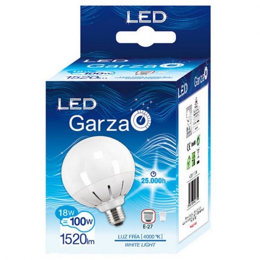 Garza Globo Bombilla LED 18W E27 Blanco Frío