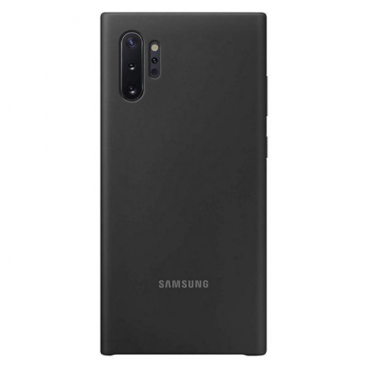 Samsung Silicone Cover Funda Negra para Samsung Galaxy Note 10 Plus