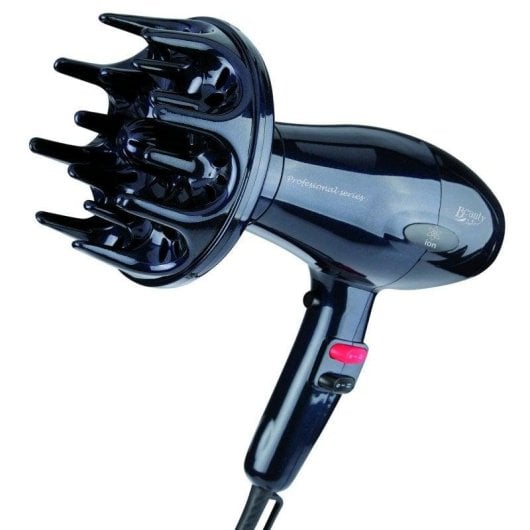 Phon Professionale Ionico Jata SC1013 2000W 3 Temperature 3 Velocità Diffusore Nero