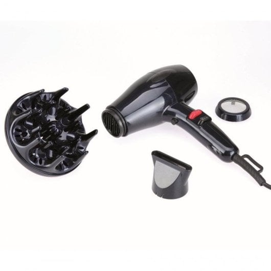 Phon Professionale Ionico Jata SC1013 2000W 3 Temperature 3 Velocità Diffusore Nero