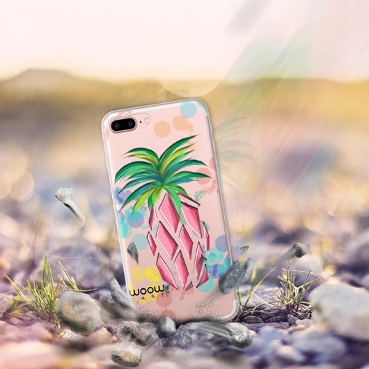WoowCase Funda de Silicona Piña Colada para iPhone 8