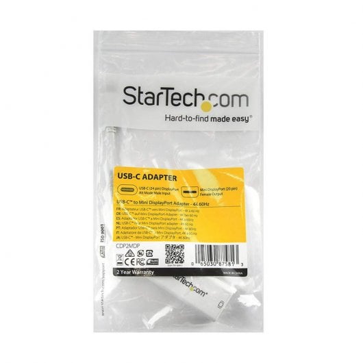 Startech Adaptador USB-C a Mini DisplayPort Blanco