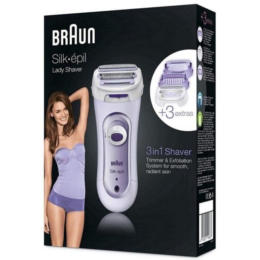 Rasoir Électrique Femme Braun Silk-épil Lady Shaver 5560 sans Fil Tête Lavable