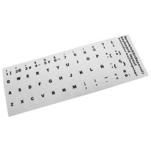 Etiquetas Adesivas Brancas para Converter Teclado em Idioma Castelhano