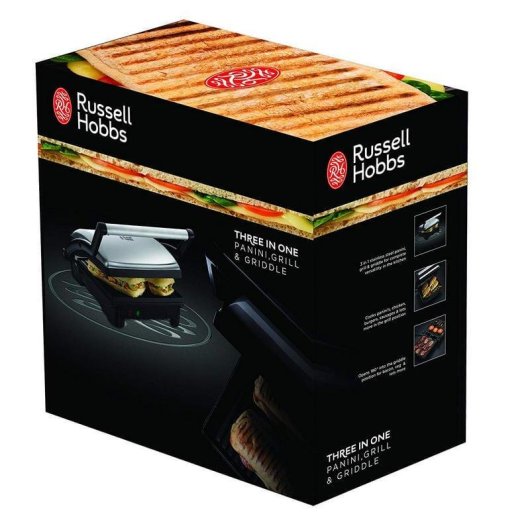 Griglia 3-in-1 Russell Hobbs Cook@Home 1800W Inox/Nero