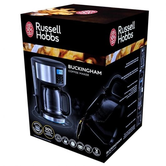 Russell Hobbs 20680-56 Buckingham GrindBrew Filterkaffeemaschine, 1,5 l, Edelstahl/Schwarz