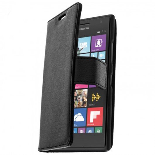 Avizar Funda Billetera Negra para Nokia Lumia 735/730