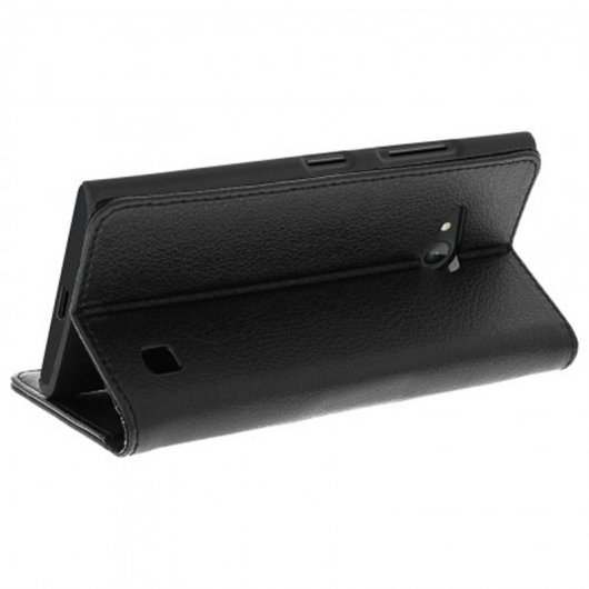 Avizar Funda Billetera Negra para Nokia Lumia 735/730
