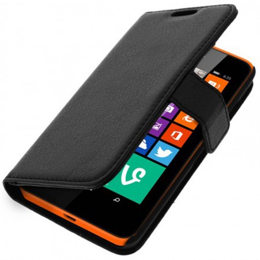 Avizar Funda Billetera Negra para Lumia 630/635