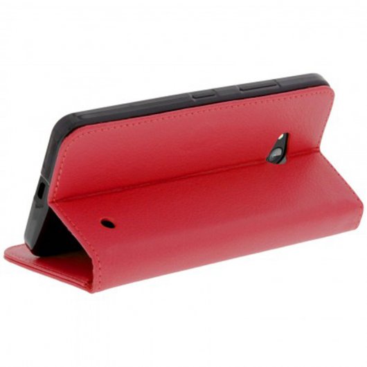 Avizar Funda Libro Billetera Roja para Nokia Lumia 640
