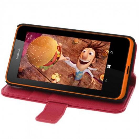 Avizar Funda Billetera Roja para Nokia Lumia 630/635