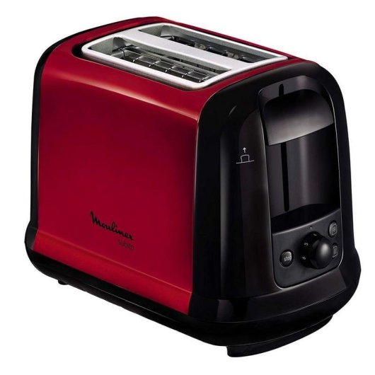 Tostapane Moulinex Subito LT261D 2 fessure 850 W Scongelamento Nero/Rosso