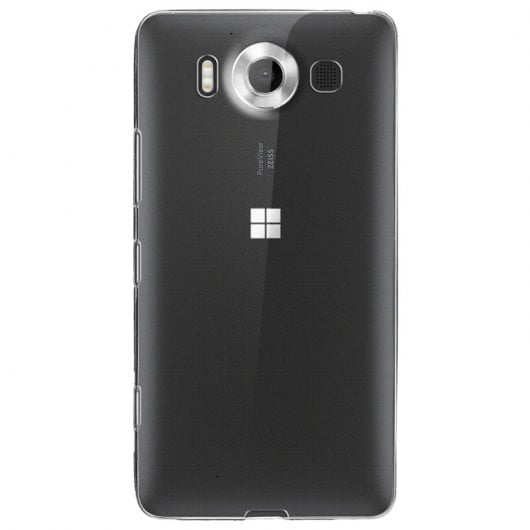 Avizar Funda de Silicona Transparente para Lumia 950