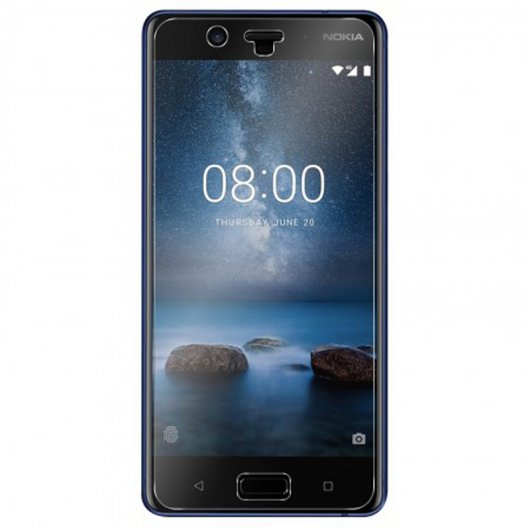 Avizar Funda Transparente de Silicona y Cristal Templado para Nokia 8