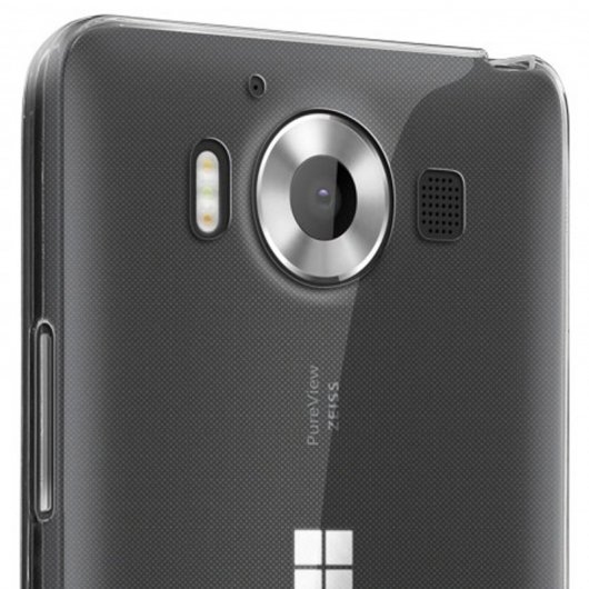 Avizar Funda de Silicona Transparante y Cristal Templado para Lumia 950