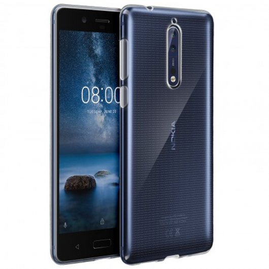 Avizar Funda de Silicona Flexible Transparente Ultrafina para Nokia 8