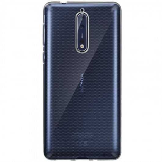Avizar Funda de Silicona Flexible Transparente Ultrafina para Nokia 8