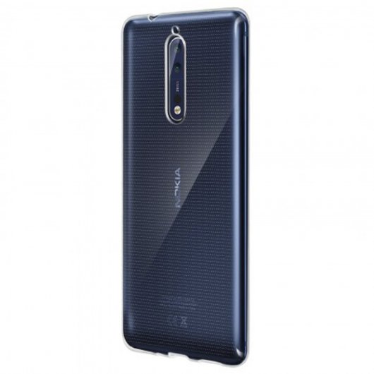 Avizar Funda de Silicona Flexible Transparente Ultrafina para Nokia 8