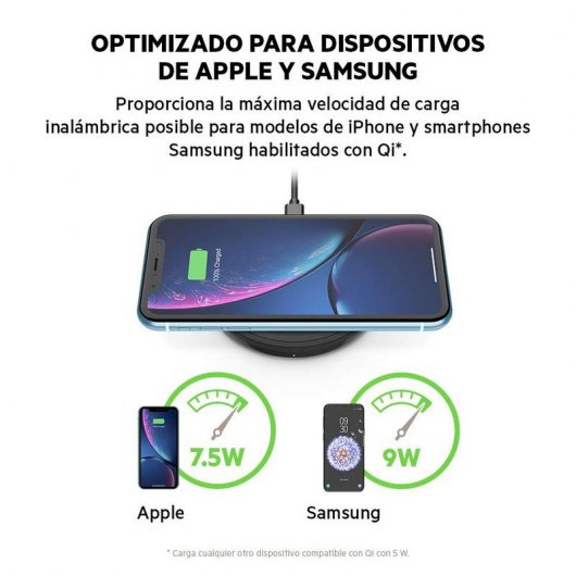 Belkin Boost Up Base de Carga Inalámbrica 10W Negra