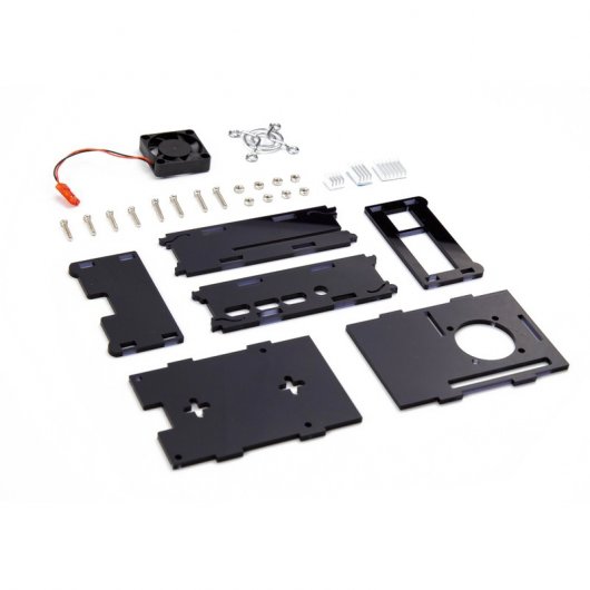 Owlotech Caixa Preta com Ventoinha e Dissipadores para Raspberry Pi 4