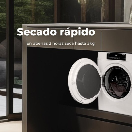 Evvo Mini S3 Secadora de Evacuación Carga Frontal 3Kg Blanco