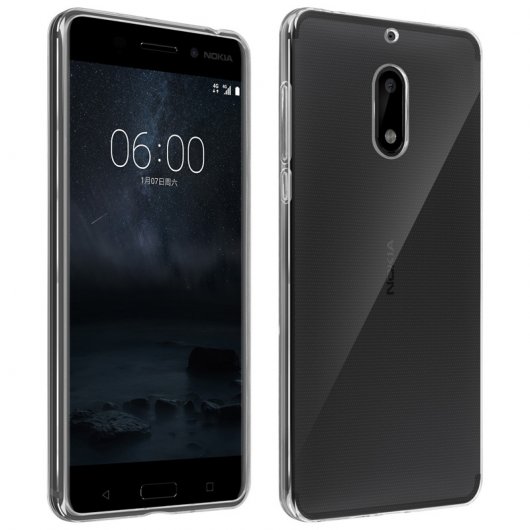 Avizar Funda de Silicona Flexible + Cristal Templado para Nokia 6