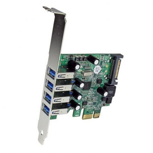 StarTech Tarjeta Adaptador PCI-E USB 3.0 con UASP de 4 Puertos Sata