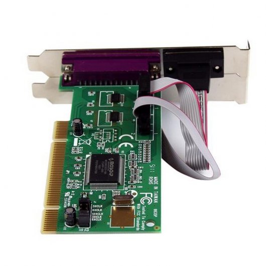 StarTech Tarjeta Adaptadora PCI de 2 Puertos Serie DB9 UART 16550 + Puerto Paralelo
