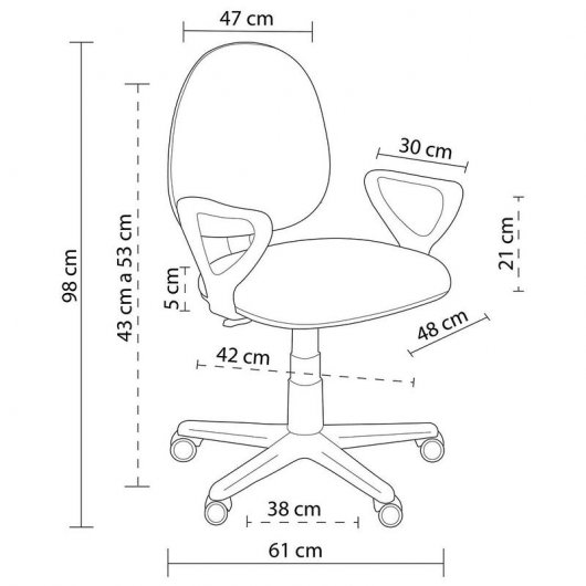 Adec Danfer Silla Oficina Negro