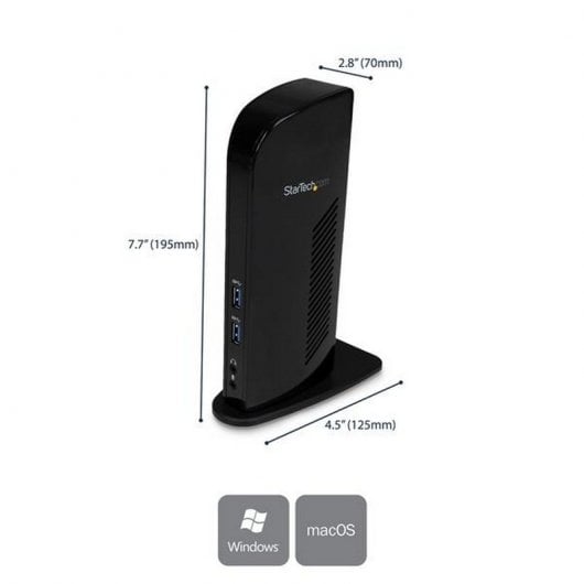 StarTech Docking Station USB 3.0 para Dos Monitores con HDMI/DVI/6 Puertos USB