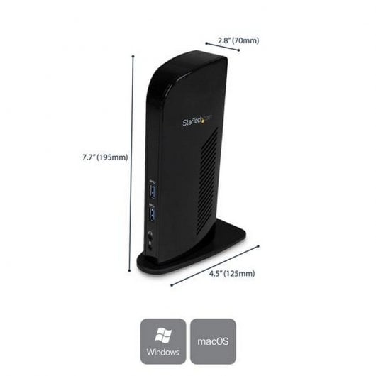 StarTech.com Docking station Universale USB 3.0 per laptop DVI HDMI - Dual-Monitor con Ethernet audio