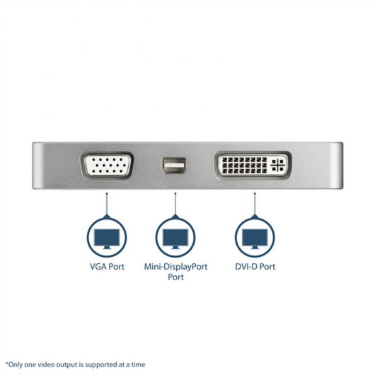StarTech Adaptador USB-C de Vídeo Multipuertos 4 en 1 de Aluminio