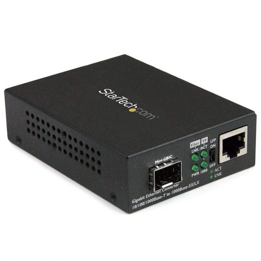 StarTech Conversor de Medios Ethernet Gigabit a Fibra con SFP abierto
