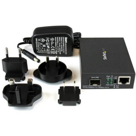 StarTech Conversor de Medios Ethernet Gigabit a Fibra con SFP abierto