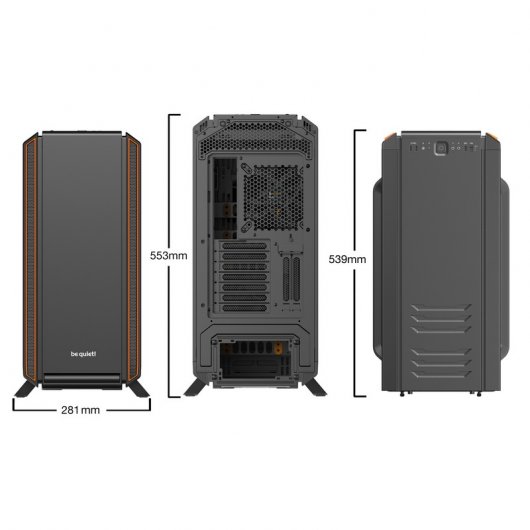 Be Quiet! Silent Base 801 Cristal Templado USB 3.0 Naranja